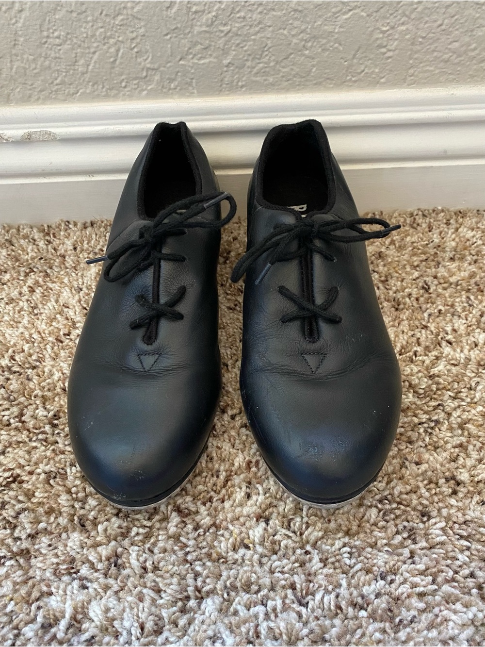 Bloch Women’s Audeo Black Leather Lace-Up Tap Shoes Size 6